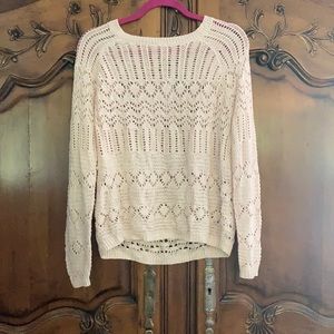 Pink crochet sweater